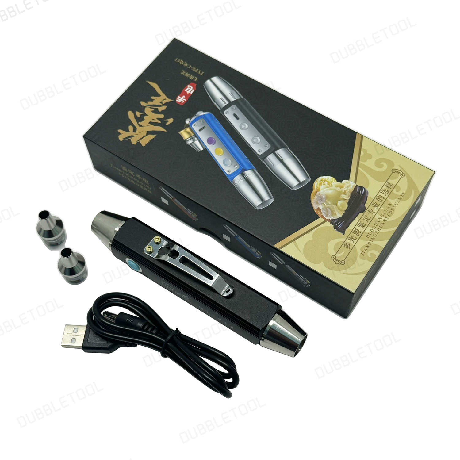 ไฟฉายส่องหิน ไฟฉายส่องหยก ไฟฉายตรวจสอบอัญมณี 12000W รุ่น ZJ-BK11 ไฟฉายส่องอัญมณี Flashlight White and Yellow Light Test Gem Stone Ultra Fire