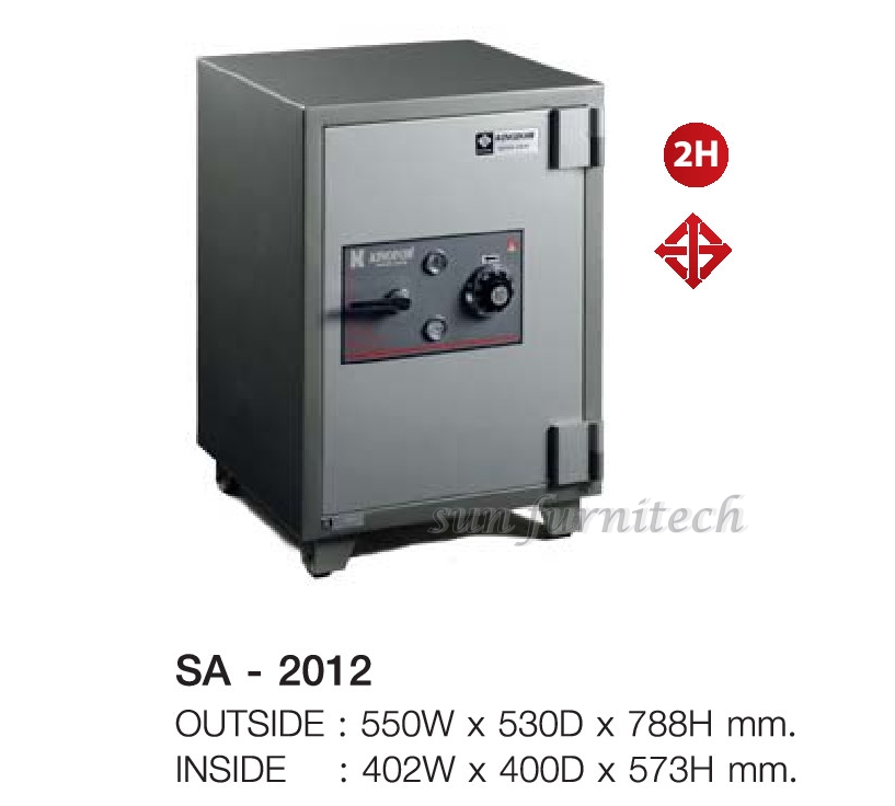 ตู้นิรภัยแบบรหัสหมุน, ตู้เซฟนิรภัยขนาดกลาง น้ำหนัก 140 กก. ( 92 ลิตร) คิงดอม ( Kingdom ) รุ่น SA-2012