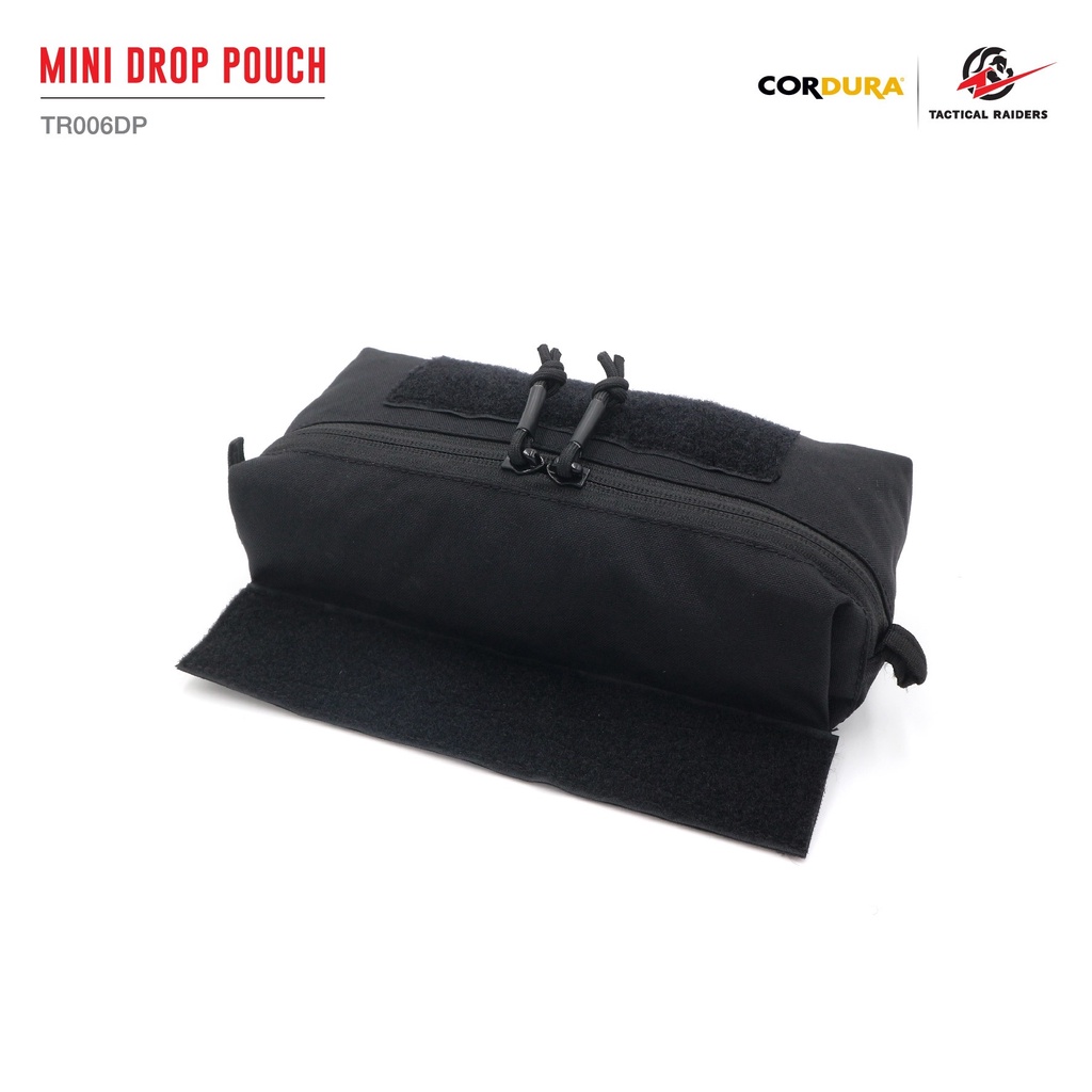 กระเป๋าติดเวส สีดำ-สีเขียว Mini Drop Pouch [ TR006DP ] ( Tactical Rider )
