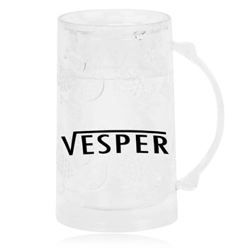 แก้วทำเกล็ดน้ำแข็ง แก้ว 2 ชั้น เก็บความเย็น ทำวุ้นน้ำแข็ง 400ML ลายผลไม้, 400ML Fruit Surface Frosty Mug