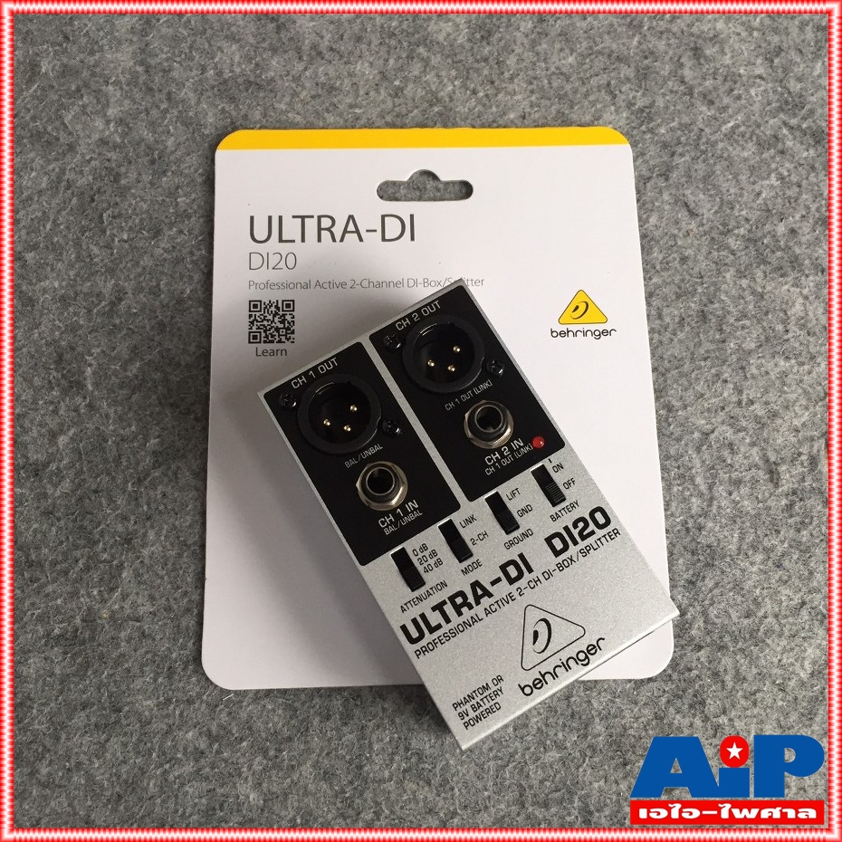BEHRINGER DI20 ULTRA DI BOX DI 20 Professional Active 2 Channel DI-Box Splitter DI-20 เอไอ-ไพศาล +++