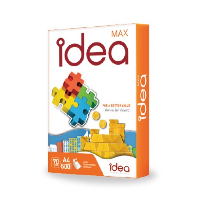 Idea Max กระดาษถ่ายเอกสาร 70 แกรม A4 บรรจุ 1 รีม