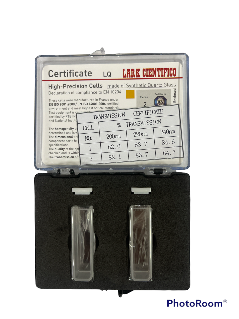 Cuvette Quartz and Glass -Lark France