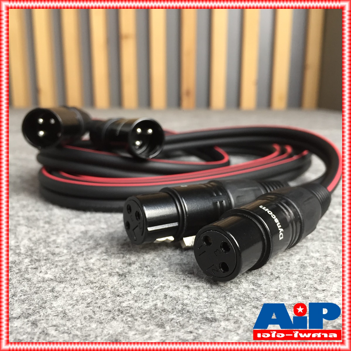 2เมตร DYNACOM สายP.CANNON-J.CANNONข้างละ2หัว 2M J2049-6 สายดำ สายสัญญาณเสียง XLR Male To XLR Female (ผู้เมีย) Mic Cable ยาว 2 เมตร XLR-XLR ผู้เมียคู่ XLRจะมีสีเงินและสีดำขึ้นกับล็อตการผลิต