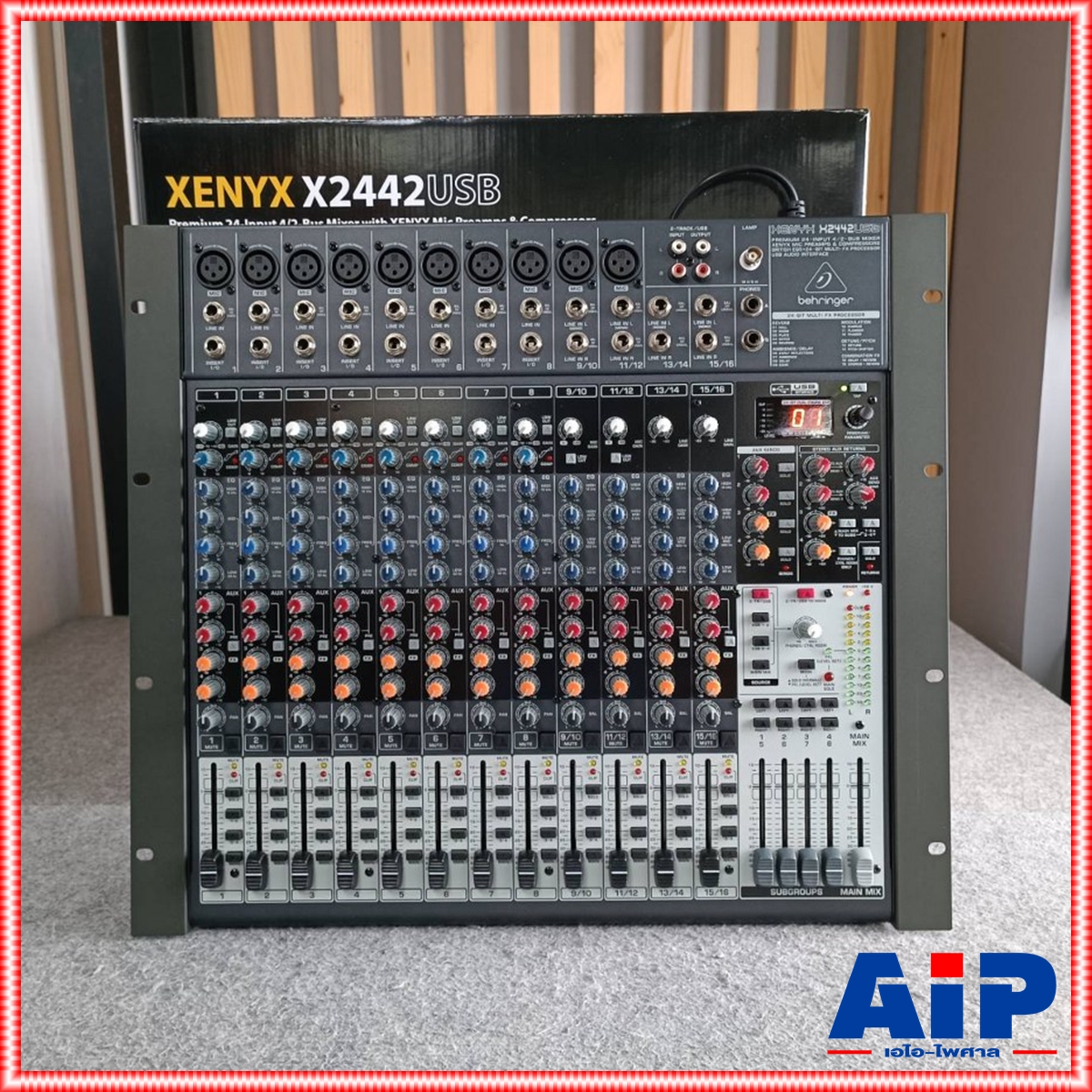 BEHRINGER XENYX-X2442USB mixer มิกเซอร์ BEHRINGER XENYX X2442FX Mixer เครื่องผสมสัญญาณเสียง มิกเซอร์ แบบอนาล็อค Behringer Xenyx X2442FX +++ เอไอ-ไพศาล