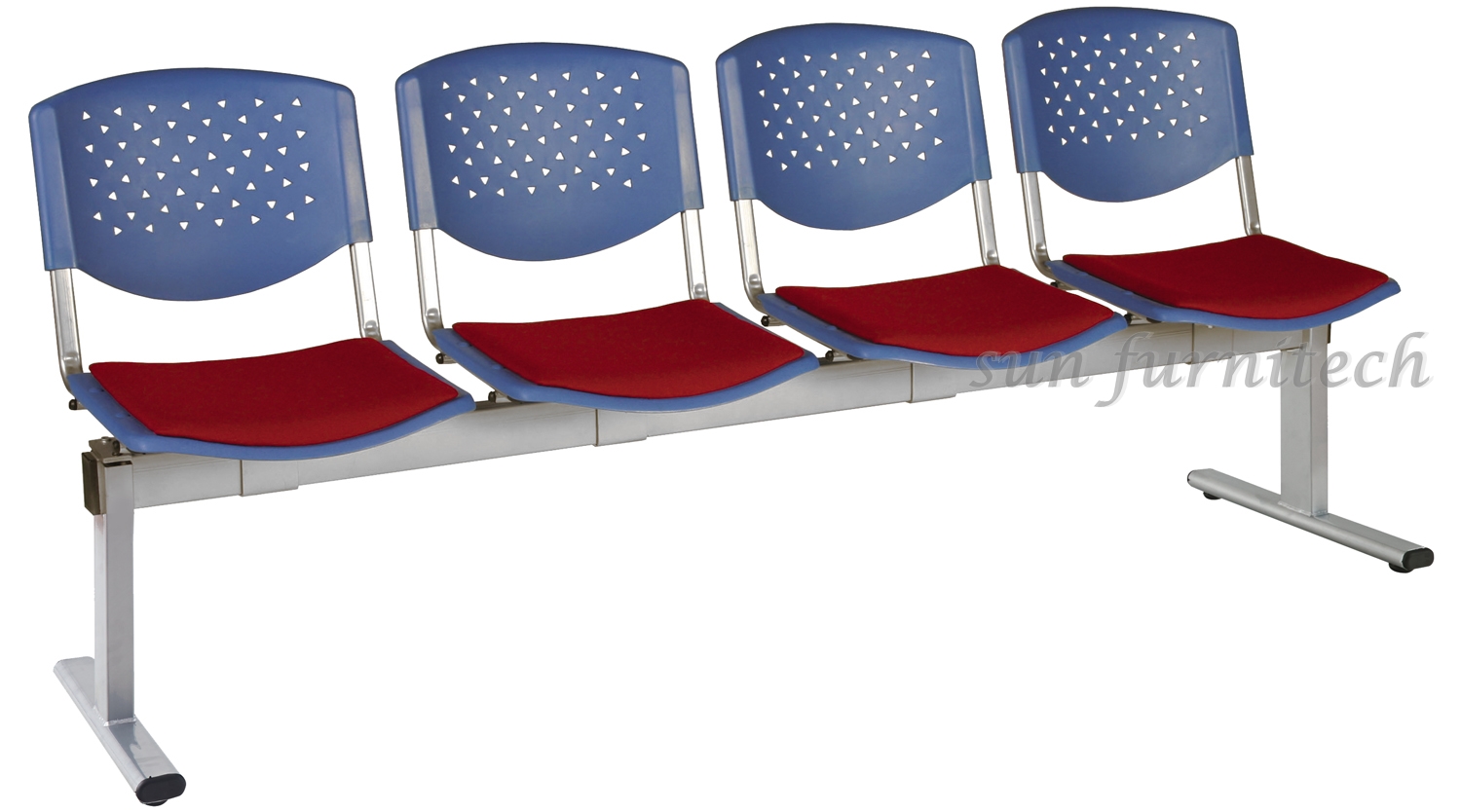 เก้าอี้แถว เก้าอี้พักคอย เก้าอี้นั่งคอย 2 ที่นั่ง, 3 ที่นั่ง, 4 ที่นั่ง เบาะนั่งหุ่มหนัง พนักพิงพลาสติก รุ่น VC-637