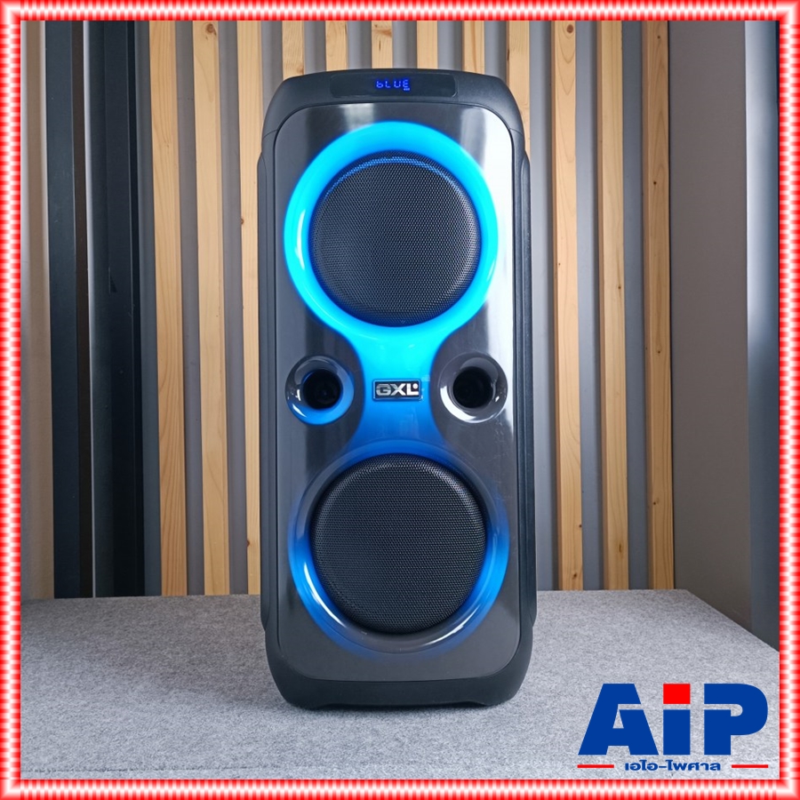 GXL GL-100T ลำโพง10นิ้วx2 พร้อม ไมค์ลอยคู่ รีโมท ทรง PARTYBOX PARTY BOX GL100T GL 100 T GL-100 T เอไอ-ไพศาล