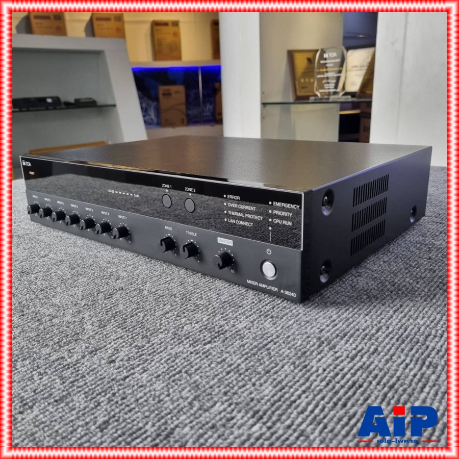 TOA A-3624D แอมป์240W มิกเซอร์แอมป์ 240 วัตต์ A3624D เครื่องขยายเสียง เครื่องปรับแต่งเสียง A 3624D เอไอ-ไพศาล