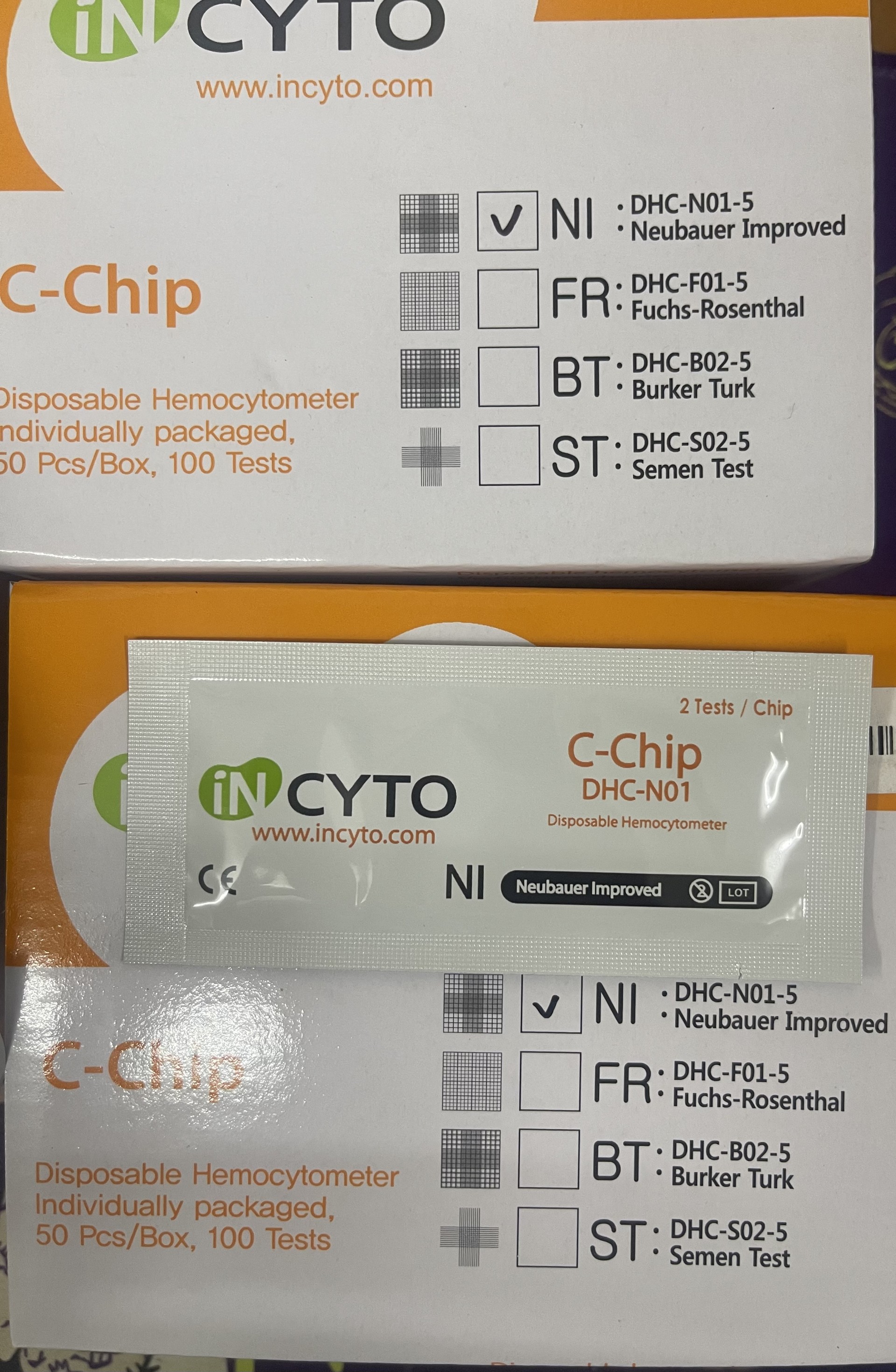 C-Chip DHC-N01(Neubauer Improved), 50 pcs/Pack
