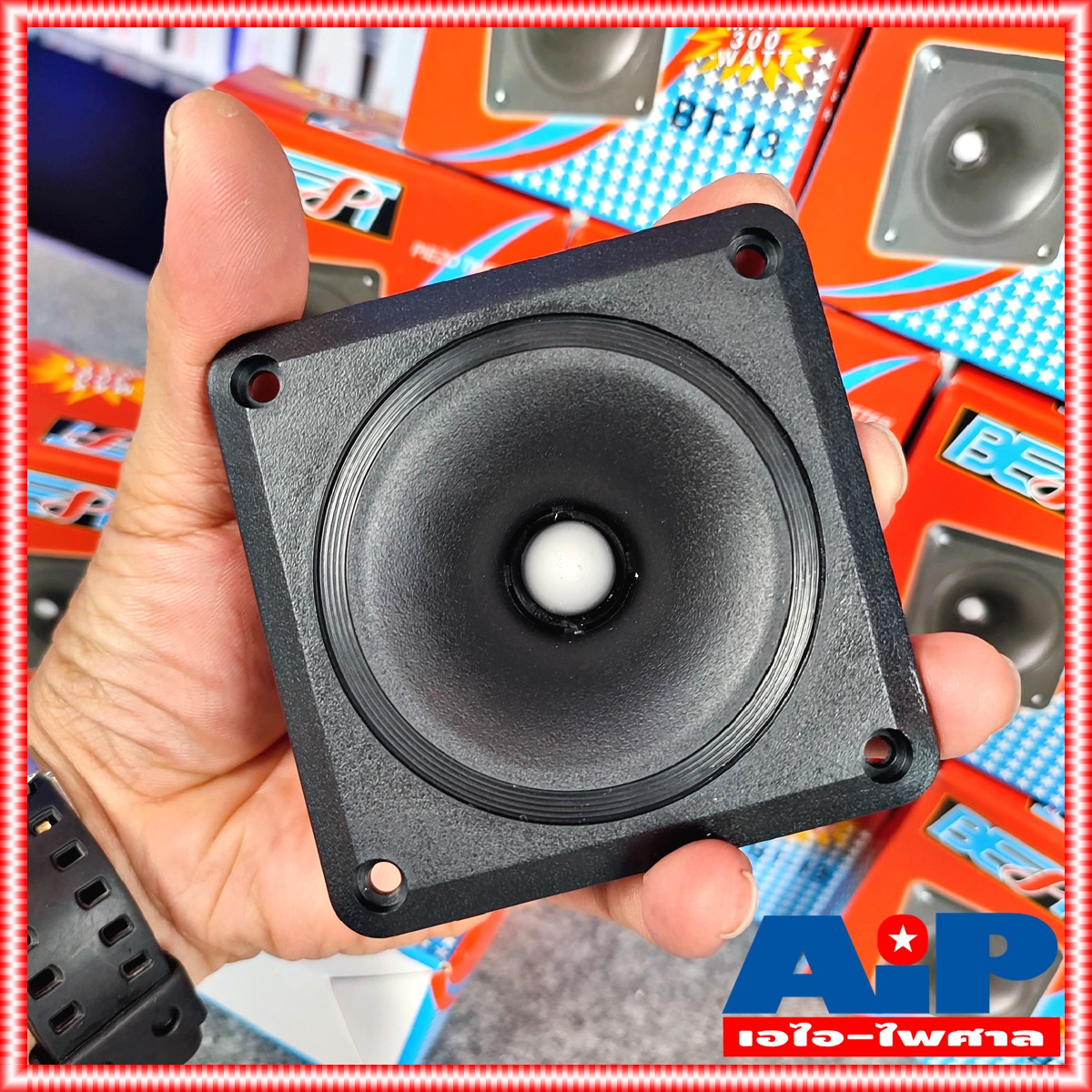 1ตัว BEST BT-13 ลำโพงเสียงแหลม BT13 BT 13 Tweeter Speaker ลำโพงเสียงแหลม เปียโซ่ ทวีตเตอร์ 3.5นิ้ว หน้าเหลี่ยม สีดำ 4-8โอห์ม