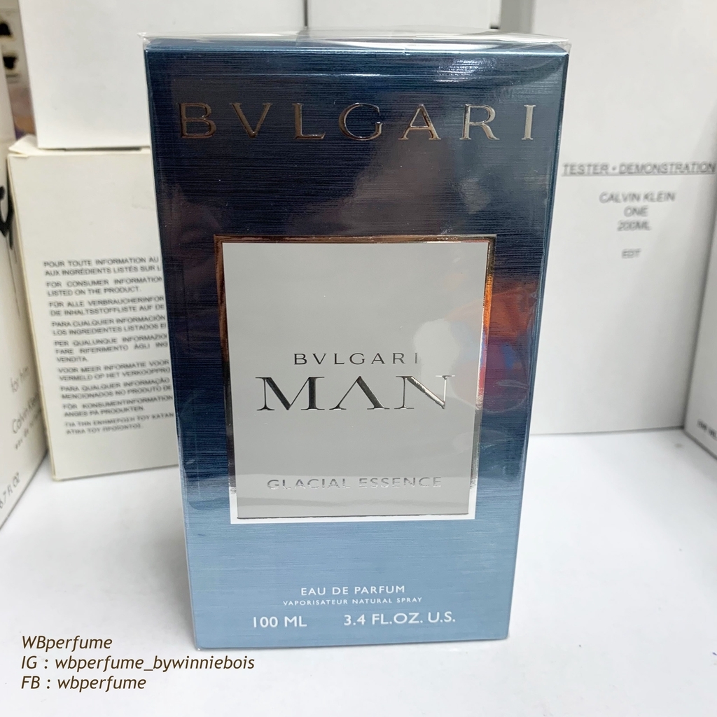 น้ำหอมแท้100% BVLGARI Man Glacial Essence Eau De Parfum 100 มล.