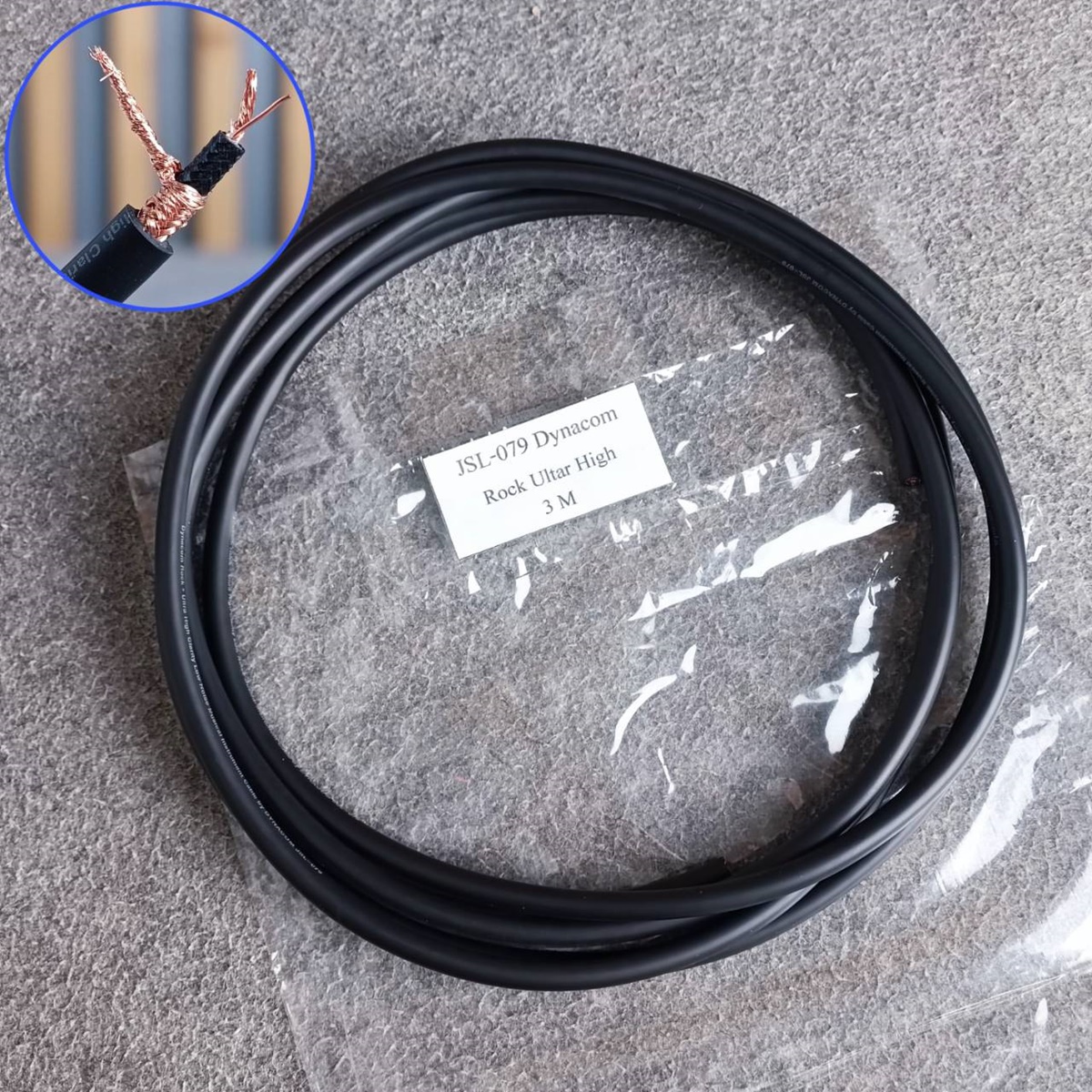 ขด3เมตร DYNACOM JSL-079 สายชีลด์กีต้าร์ ขด3เมตร สายสัญญาณกีต้าร์ JSL079 JSL 079 สายกีต้าร์ เอไอ-ไพศาล
