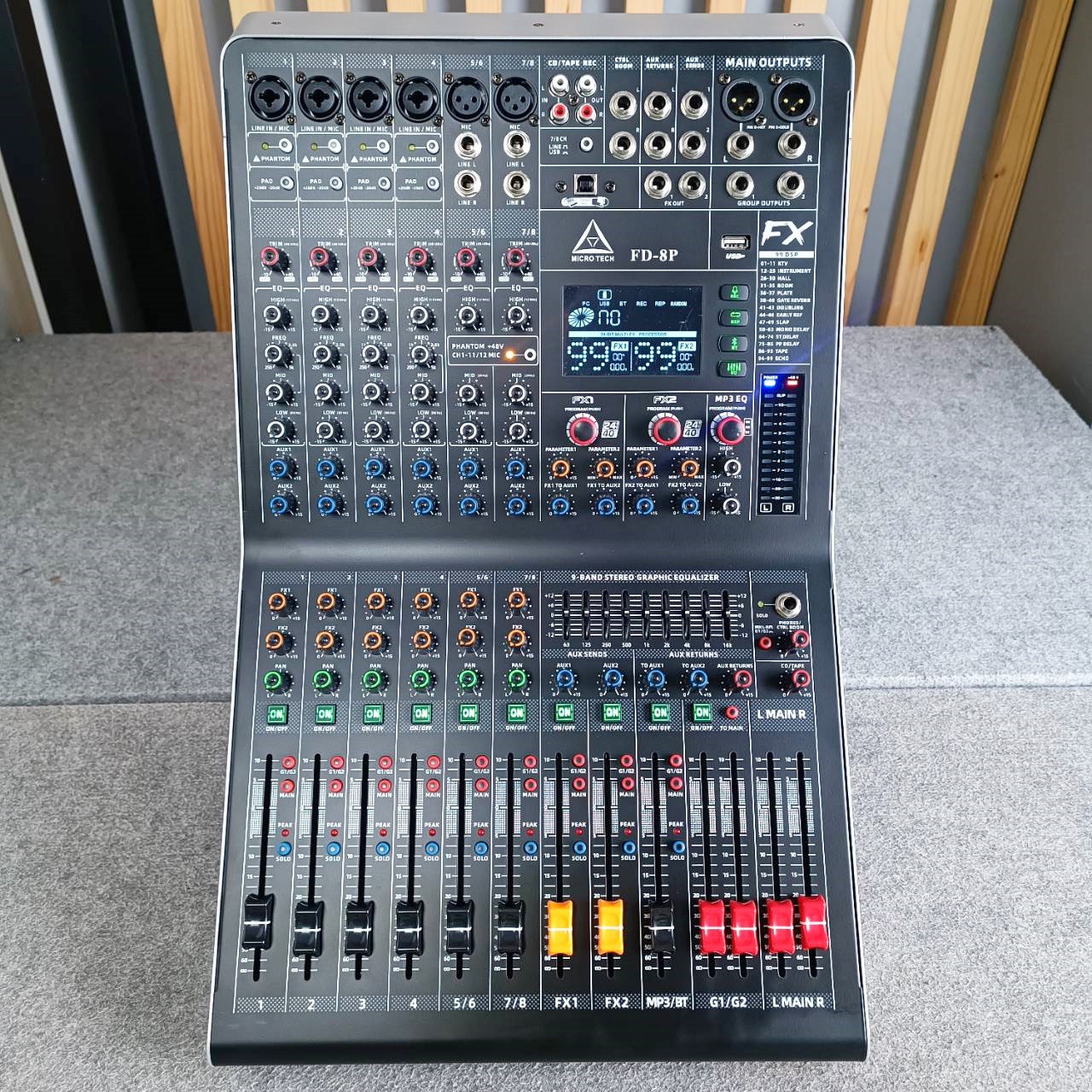 MICROTECH FD-8P powermixer เพาเวอร์มิกเซอร์ 8 ช่อง มิกเซอร์ เอฟเฟคแท้ ไมโครเทค MICROTECH เอไอ-ไพศาล