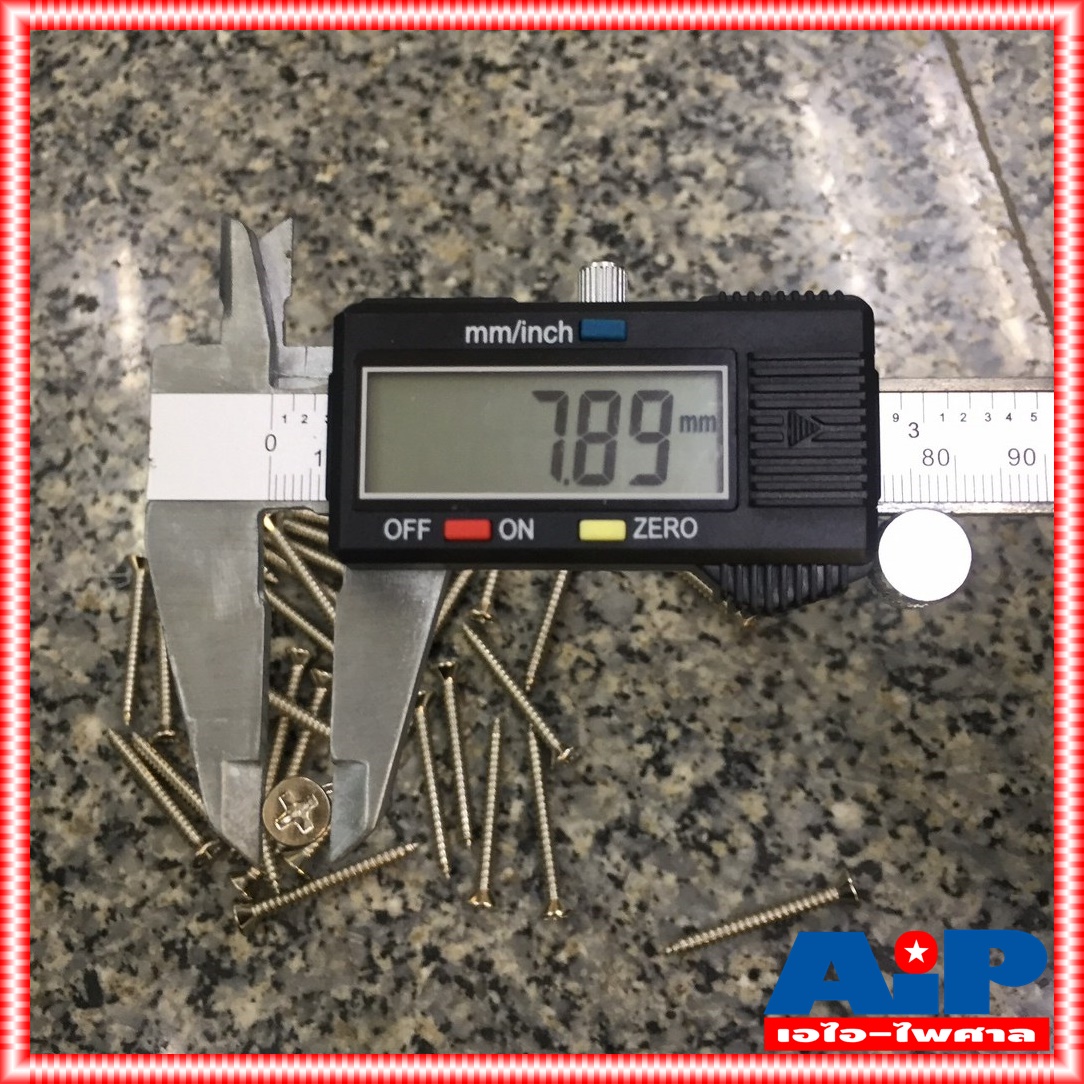 ถุง20ตัว สกรู FH 8X1.5" น็อต8X1.5นิ้ว น็อตหัวแบน น็อตประกอบตู้ลำโพง น็อต