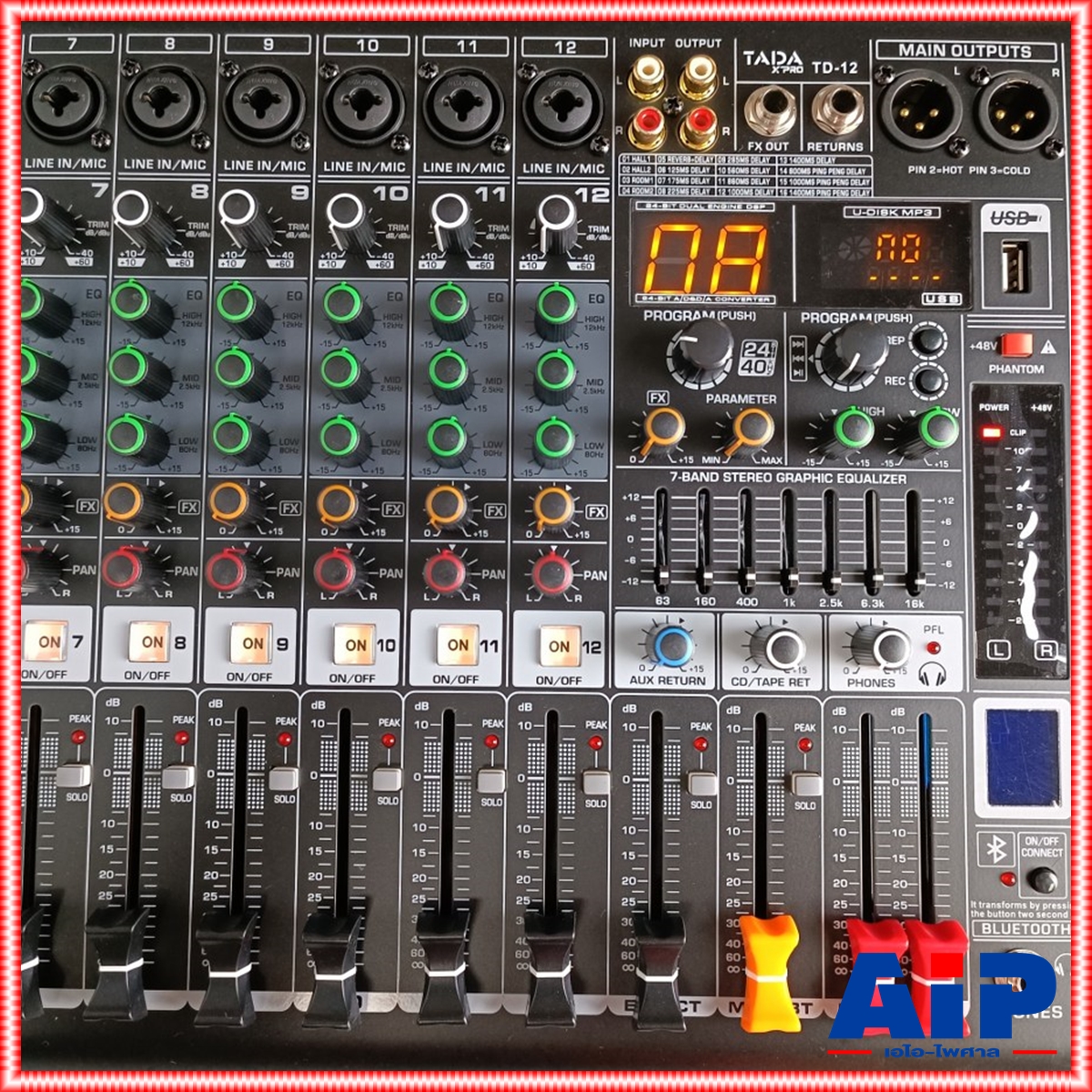 TADA TD-12 MIXER TADA TD 12 มิกซ์เซอร์ ธาดา รุ่นTD12 มิกซ์เซอร์อนาล็อกมิกเซอร์ TADA มิกเซอร์(MIXER) TD-12 เอไอ-ไพศาล