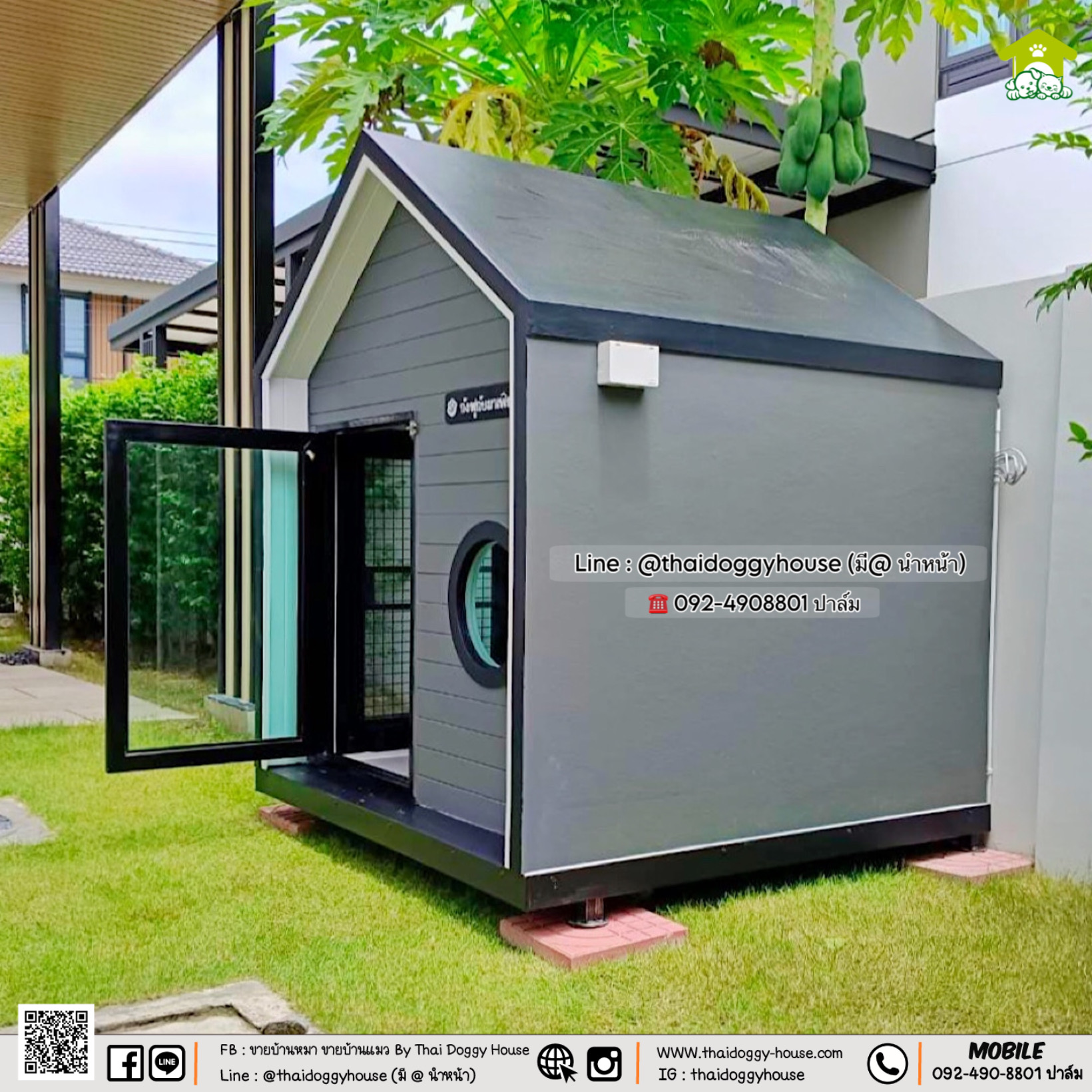 บ้านหมา บ้านแมว 𝐓𝐡𝐚𝐢 𝐝𝐨𝐠𝐠𝐲 𝐡𝐨𝐮𝐬𝐞🌳 ✨ แบบบ้าน 𝐌𝐔𝐉𝐈