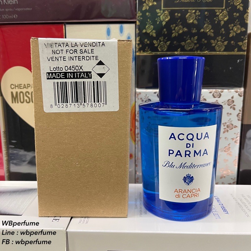 น้ำหอมของแท้ 100% Acqua di Parma Blu Mediterraneo Arancia di Capri unisex 150ml Tester