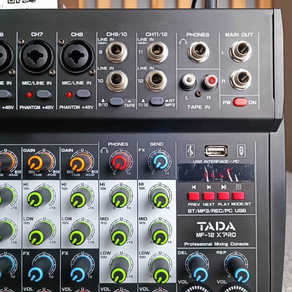TADA MF-12 MIXER มิกเซอร์ TADA MF 12 MF12 มิกเซอร์ TA DA รองรับ BLUETOOTH มิกเซอร์บลูทูธ 12 input มิกซ์ บลูทูธ มิกเซอร์ Bluetooth mixer เครื่องเสียง มิกเซอร์จิ๋ว มิกเซอร์เอฟเฟค เอไอ-ไพศาล