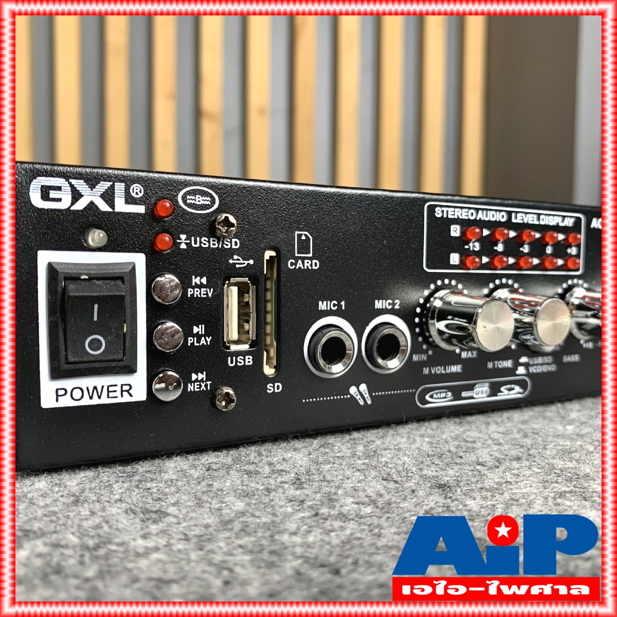 สินค้าใหม่ ลดล้างสต็อค GXL GLA1098 แอมป์ USB AC/DC รับสัญญาณบลูทูธ เครื่องขยายเสียง GLA-1098 ใช้ได้ทั้งไฟบ้าน และไฟรถยนต์ 12V เอไอ-ไพศาล