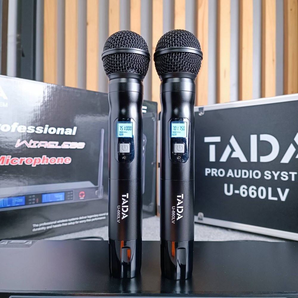TADA U-660LV ไมค์ลอยคู่ ไมค์ลอยมือถือคู่UHF มีกระเป๋า ไมค์ลอย ไมค์คาราโอเกะ WIRELESS MICROPHONE ธาดา TA DA U 660LV TA-DA U660LV เอไอ-ไพศาล