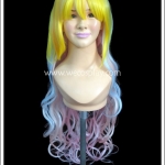 วิกผมโลลิต้า หลากสีพาสเทล แบบหน้าม้า ผมลอนอ่อน Pastel Multicolour Lolita Wig