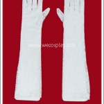 ถุงมือลูกไม้ชิโระโลลิต้า แบบยาว สีขาว White Lolita Lace Long Gloves