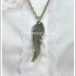 สร้อยคอโกธิคโลลิต้า จี้ปีกนก สีทองโบราณ Gothic Lolita Necklace