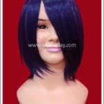 วิกผมสีม่วงเข้ม ซอยสไลซ์สั้น Dark Purple Short Slice Cosplay Wig