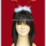 ที่คาดผมเขากวางเรนเดียร์ สีแดง Red Reindeer Antler Headband