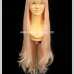 วิกผมคอสเพลย์ ยาวตรง มีหน้าม้า สีชมพู Pink Cosplay Wig