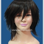 วิกผมผู้ชาย สีน้ำตาลเข้ม ไฮไลท์สีทอง มีหน้าม้า