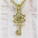 สร้อยคอโลลิต้า จี้กุญแจหัวใจ สไตล์วินเทจ สีทอง Lolita Necklace