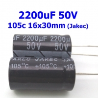 2200uF 50V Radial Electrolytic Capacitor (16x30mm) Jakec