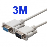 LANSTAR 5M 15FT RS232 DB9 Extension Cable – Serial Male To Female, 9-Pin, New