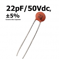 Ceramic Disc Cap 22pF/50Vdc, ±5%