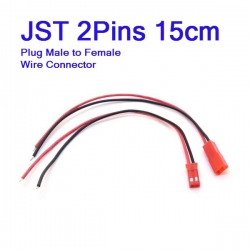 JST 2Pins 15cm Plug Male to Female Wire Connector
