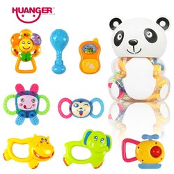 777-38A ของเล่นเด็กเขย่ามือยางกัดกระปุกแพนด้า 8 ชิ้น ปลีกชิ้นละ