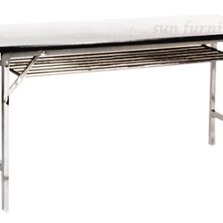 โต๊ะอเนกประสงค์ โต๊ะหน้าโฟเมก้า ขนาด 60*160 cm. มีตะแกรงVC รุ่น DT-183