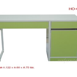 โต๊ะทำงานมีลิ้นชัก, โต๊ะทำงาน ขนาด 120 ซม. มีลิ้นชัก และชั้นวางของ TK รุ่น HO-01