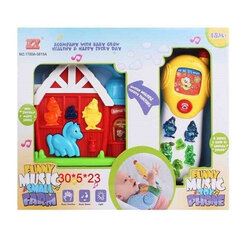 1700a-5815a ของเล่นเด็กโทรศัพท์ใส่ถ่าน ออร์แกนโทรศัพท์ของเด็ก โทรศัพท์เด็กมีเสียงไฟ ชิ้นละ