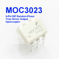 MOC3023 (DIP6) RANDOM-PHASE OPTOISOLATORS TRIAC DRIVER OUTPUT สีขาว