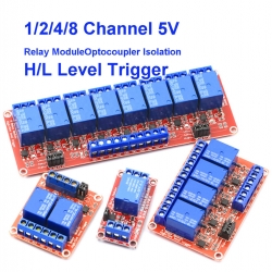 5V 1/2/4/6/8 Channel 5V Relay Module Optocoupler Isolation Support Hgh and Low Level Trigger