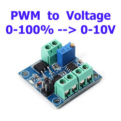PWM to voltage module 0-100% PWM is converted to 0-10Volt