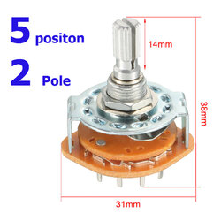 RS25 band switch Shift position rotary switch 3x4P 4x2P 4x3P 5x2P 6x2P