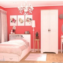 ชุดห้องนอน 3.5 ฟุต วินเทจทรงเจ้าหญิง (เตียง + ตู้เสื้อผ้า + โต๊ะแป้ง) exclusive รุ่น BELLE