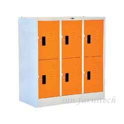 ตู้ล็อคเกอร์เตี้ย 6 ช่อง แบบเตี้ย elegant รุ่น LK06SM