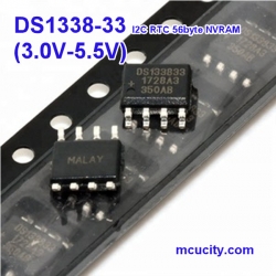 DS1338-33 (3.3V) I2C RTC with 56-Byte NVRAM SOIC8 150mil