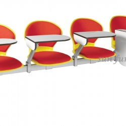 เก้าอี้แถวเลคเชอร์, เก้าอี้เลคเชอร์แถว 2 ที่นั่ง, 3 ที่นั่ง, 4 ที่นั่ง แบบเหวี่ยงเก็บด้านข้าง ที่นังและพนักพิงพลาสติกวางเบาะ รุ่น VC-675