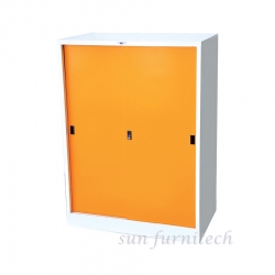 ตู้เสื้อผ้าเหล็กเตี้ย 2 บานเลื่อนทึบ ขนาด 4 ฟุต elegant รุ่น WS4FSM