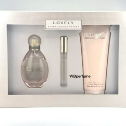 น้ำหอม Sarah Jessica Parker Lovely Gift Set For Women ( Lovely 100ml EDP + Body Lotion 200ml + Rollerball 10ml)